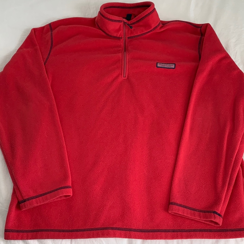 Vineyard Vines red fleece